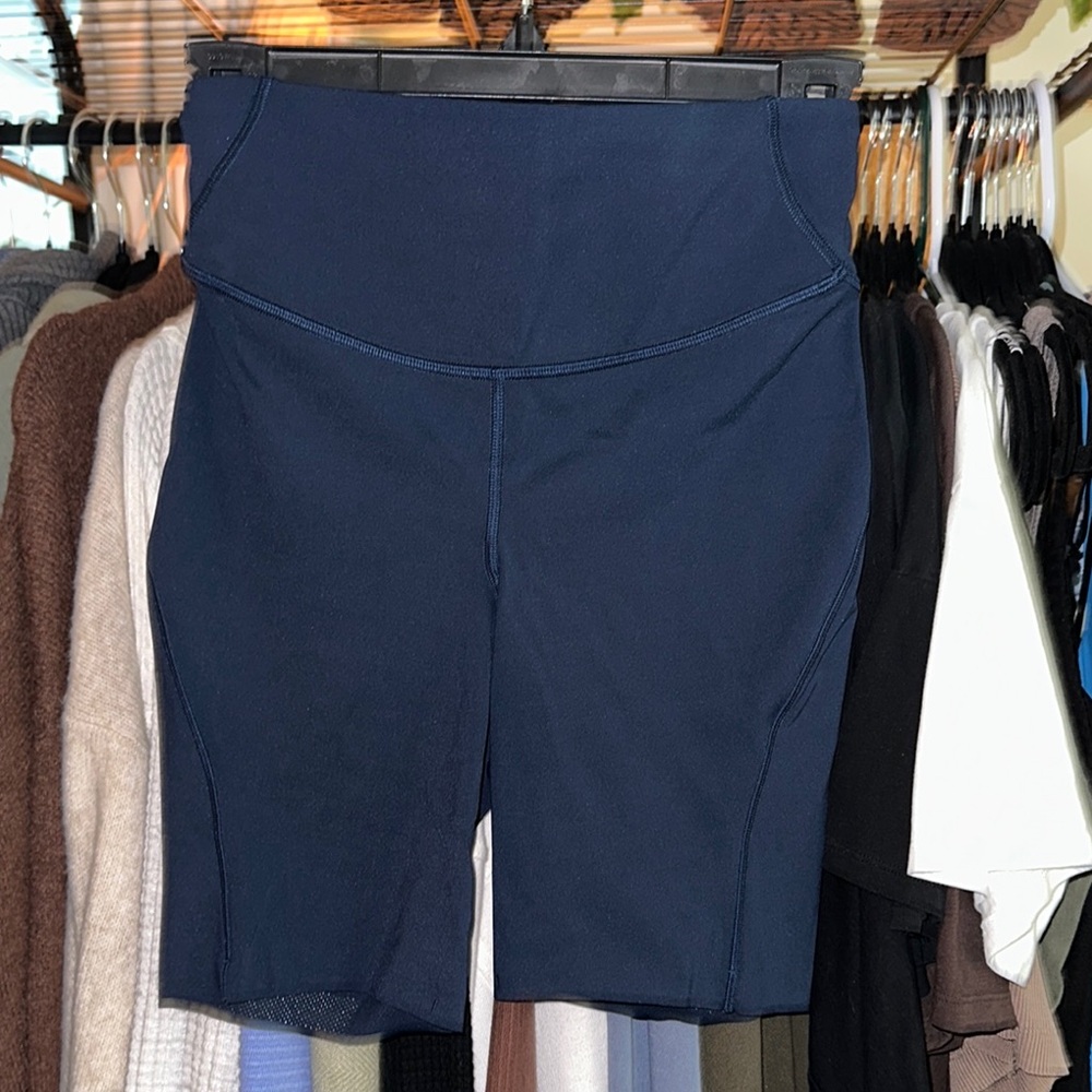 Lululemon Athletica Blue Bike Shorts High-Waisted Performance